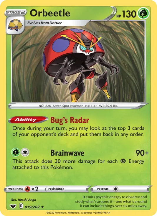 Orbeetle 19 Sword & Shield Pokesingles