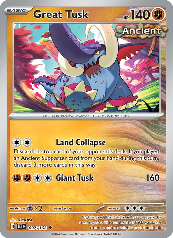 Great Tusk 97 Temporal Forces Pokesingles