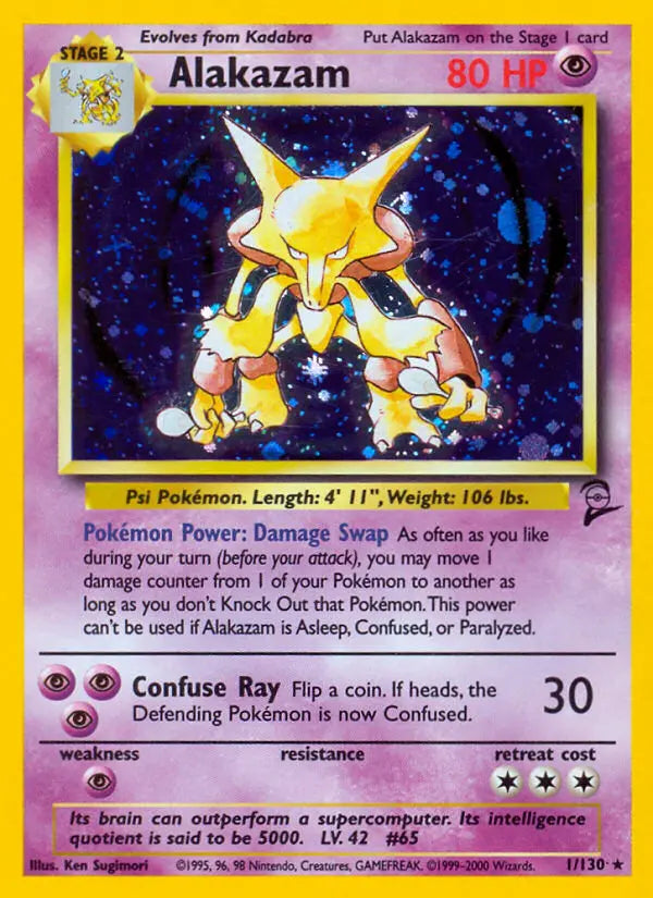 Alakazam 1 Base Set 2 Pokesingles