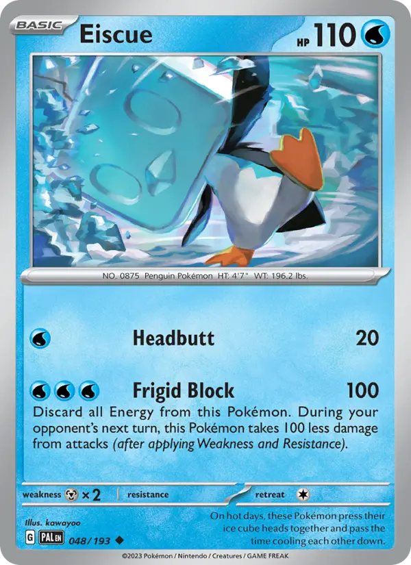 Eiscue 48 Paldea Evolved Pokesingles