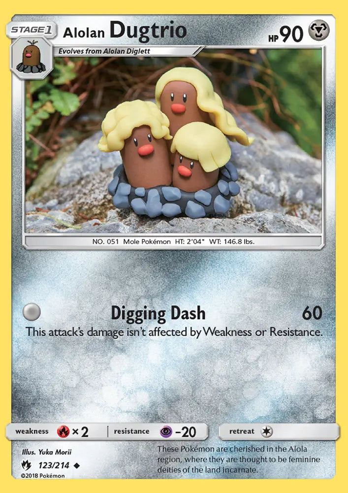 Alolan Dugtrio 123 Lost Thunder Pokesingles