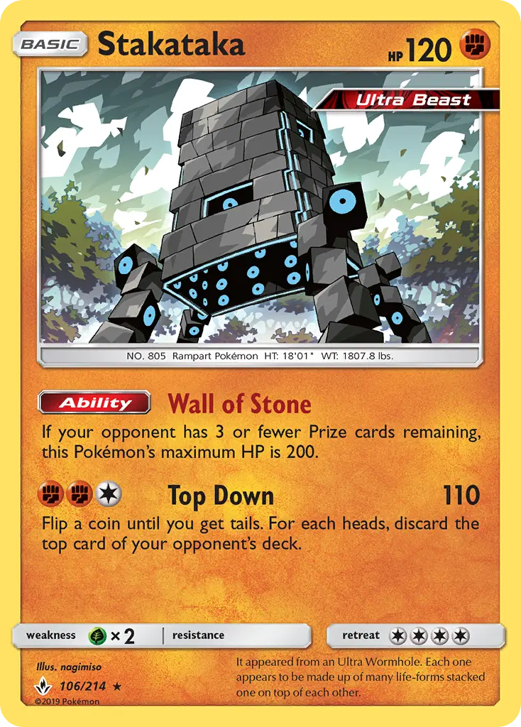 Stakataka 106 Unbroken Bonds Pokesingles
