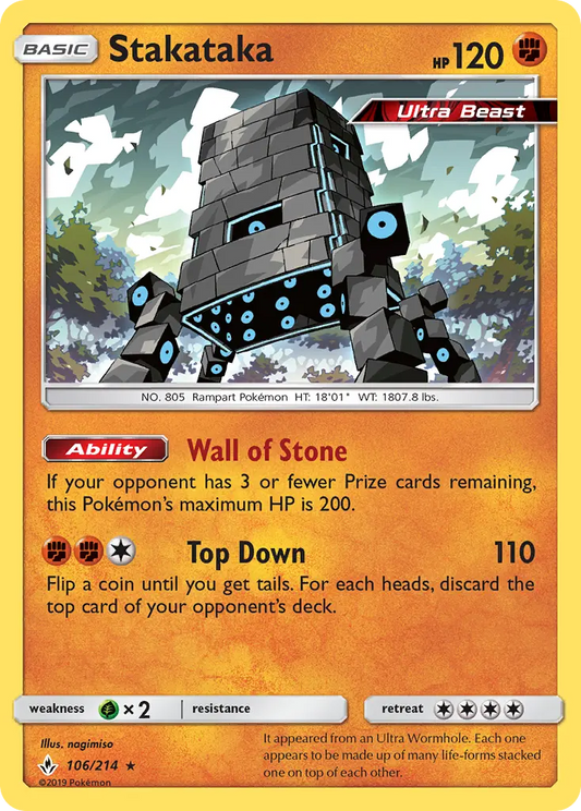 Stakataka 106 Unbroken Bonds Pokesingles