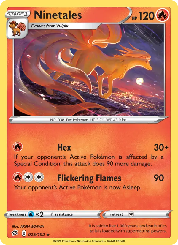 Ninetales 25 Rebel Clash Pokesingles