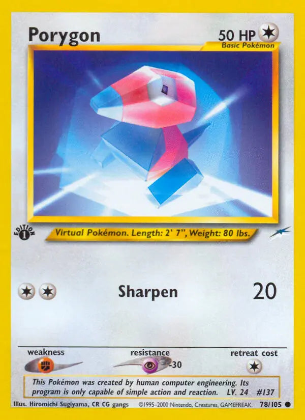 Porygon 78 Neo Destiny Pokesingles