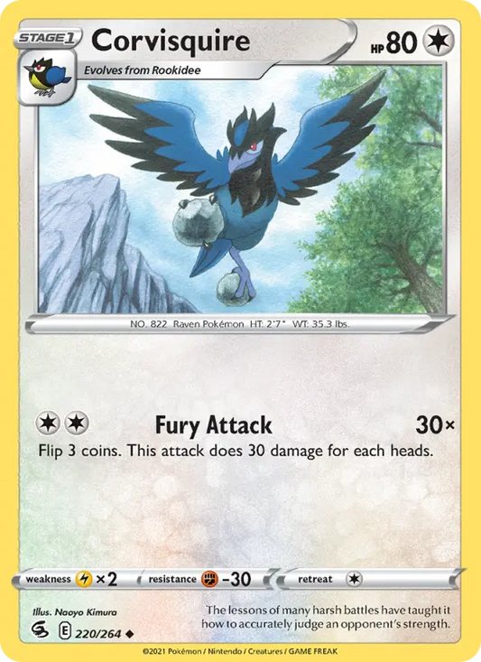 Corvisquire 220 Fusion Strike Pokesingles