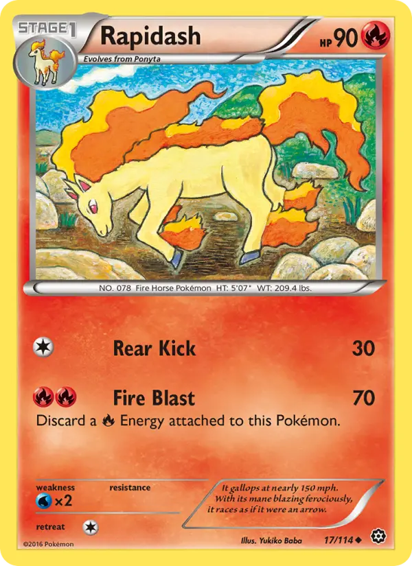 Rapidash 17 Steam Siege Pokesingles