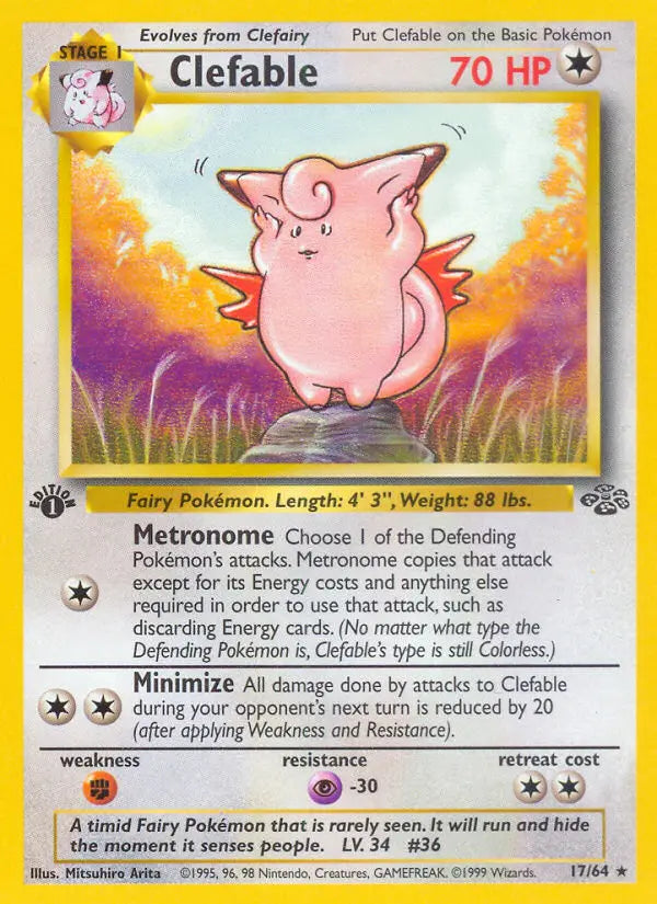 Clefable 17 Jungle Pokesingles
