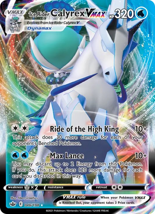 Ice Rider Calyrex VMAX 46 Chilling Reign Pokesingles