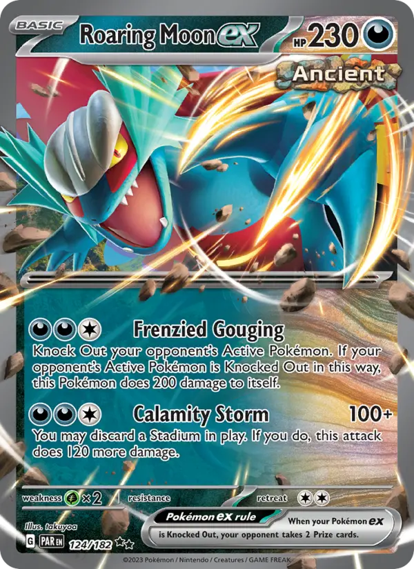 Roaring Moon ex 124 Paradox Rift Pokesingles