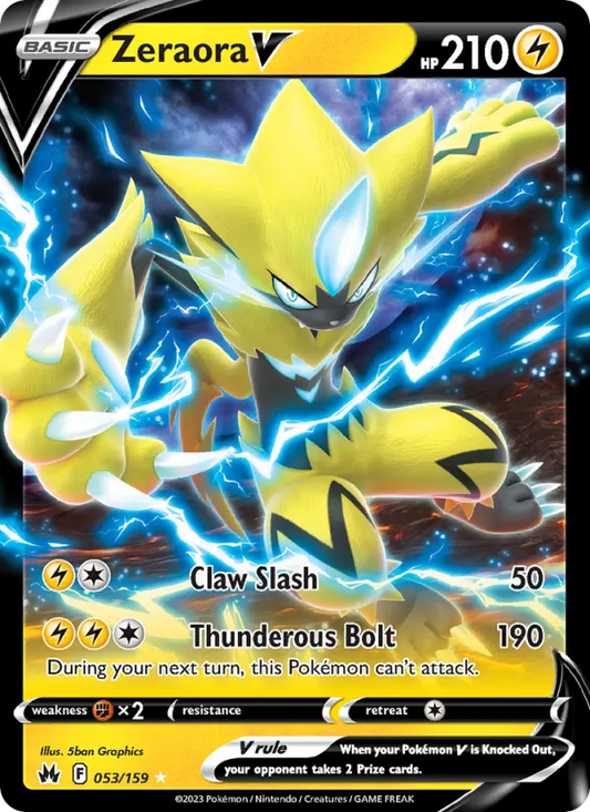 Zeraora V 53 Crown Zenith Pokesingles