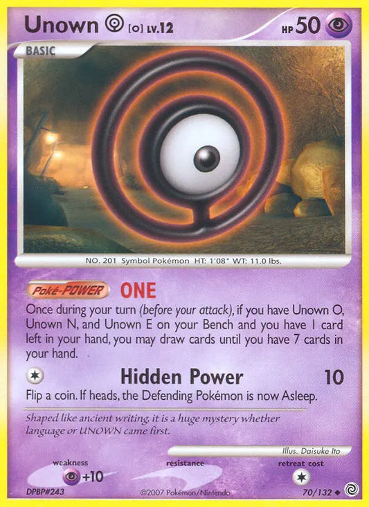 Unown O 70 Secret Wonders Pokesingles