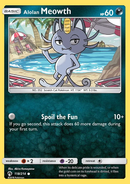 Alolan Meowth 118 Lost Thunder Pokesingles