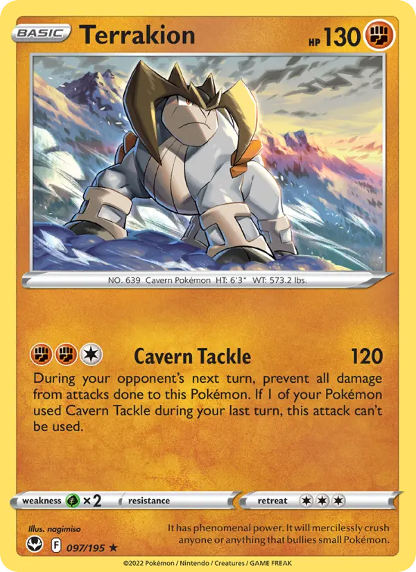 Terrakion 97 Silver Tempest Pokesingles