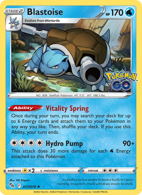 Blastoise 17 Pokémon GO Pokesingles