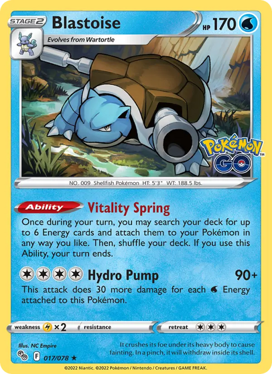 Blastoise 17 Pokémon GO Pokesingles
