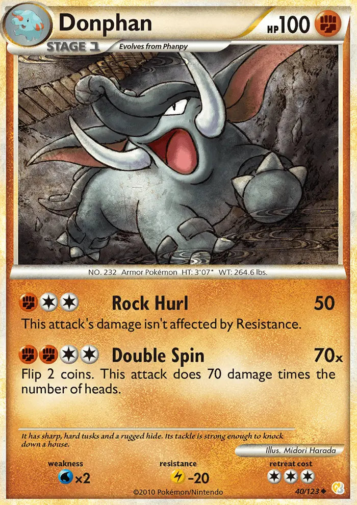 Donphan 40 HeartGold SoulSilver Pokesingles