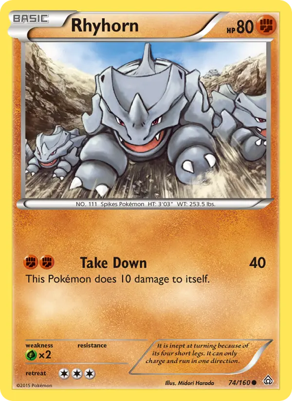 Rhyhorn 74 Primal Clash Pokesingles