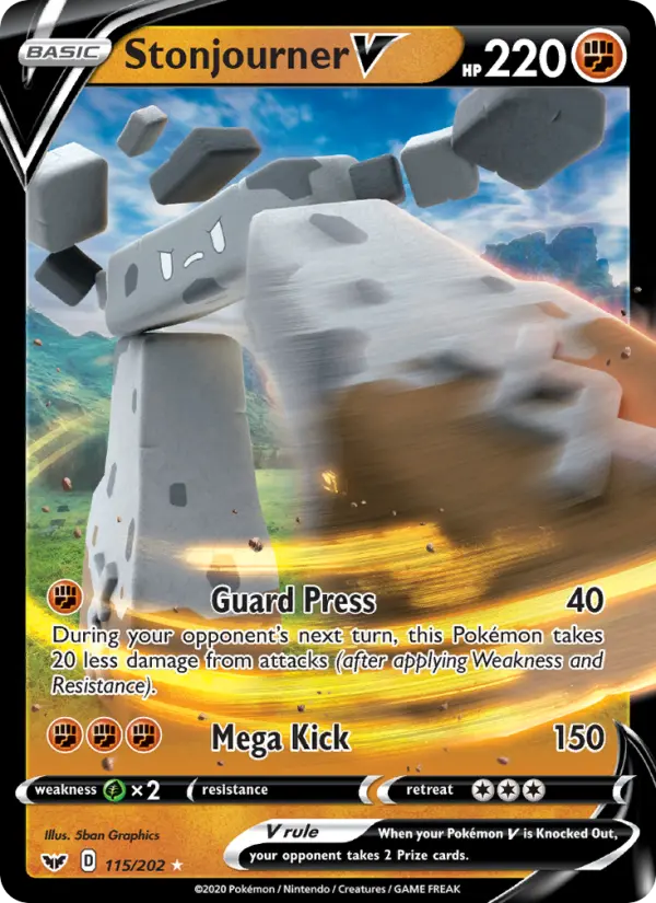 Stonjourner V 115 Sword & Shield Pokesingles