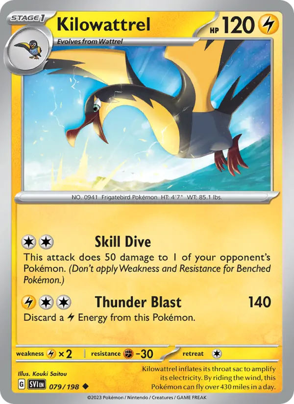 Kilowattrel 79 Scarlet & Violet Pokesingles