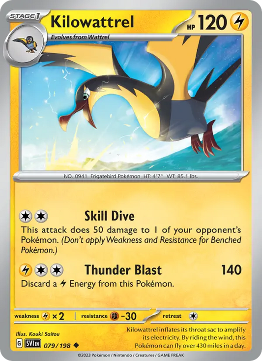 Kilowattrel 79 Scarlet & Violet Pokesingles