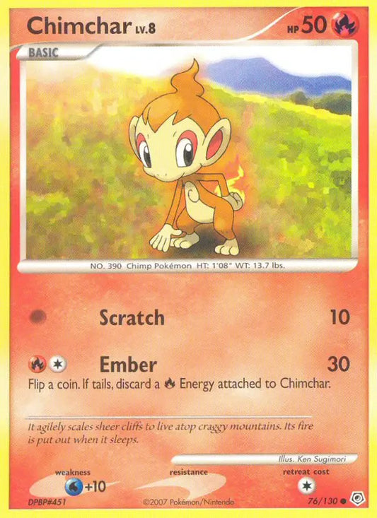 Chimchar 76 Diamond & Pearl Pokesingles