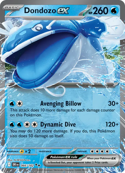 Dondozo ex 66 Destined Rivals Pokesingles