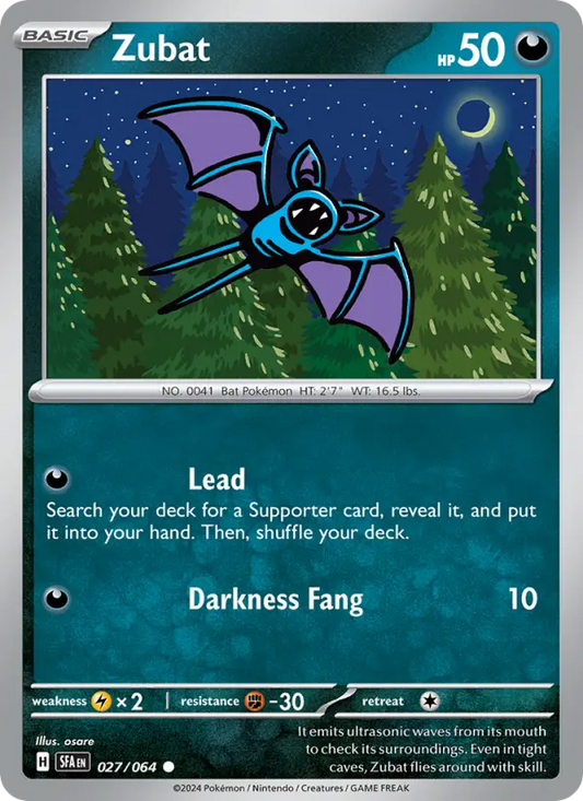 Zubat 27 Shrouded Fable Pokesingles