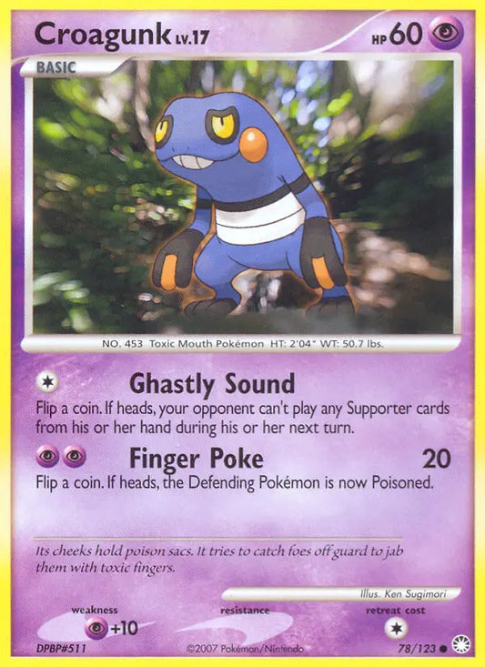 Croagunk 78 Mysterious Treasures Pokesingles