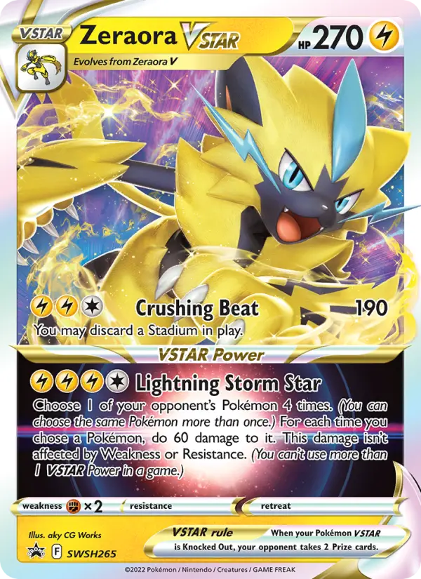 Zeraora VSTAR SWSH265 SWSH Black Star Promos Pokesingles