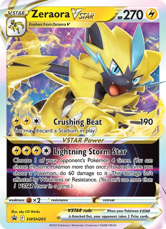 Zeraora VSTAR SWSH265 SWSH Black Star Promos Pokesingles