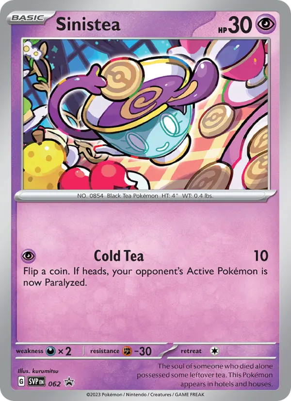 Sinistea 62 SVP Black Star Promos Pokesingles