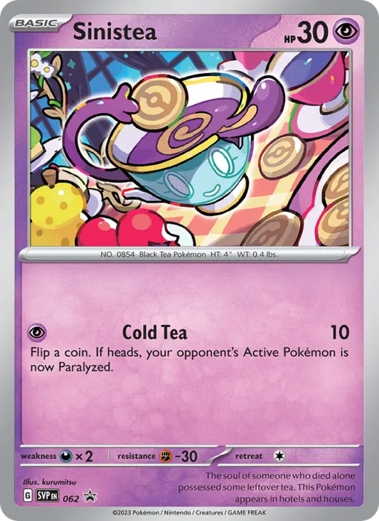 Sinistea 62 SVP Black Star Promos Pokesingles