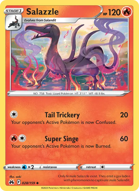 Salazzle 28 Crown Zenith Pokesingles