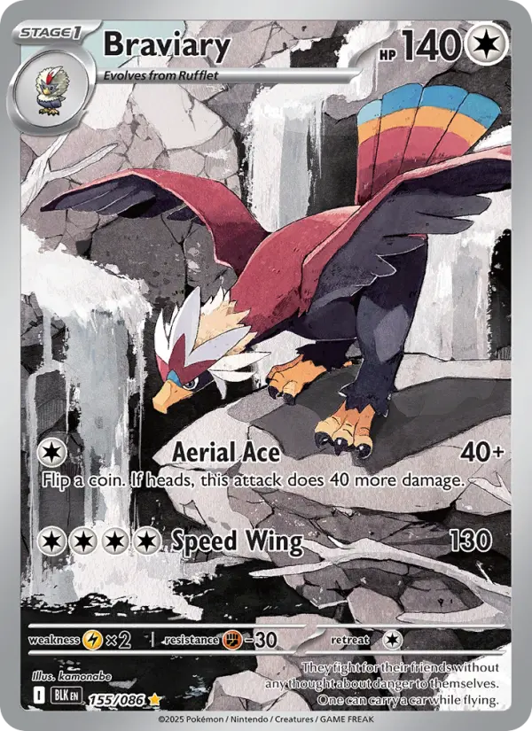 Braviary 155 Black Bolt Pokesingles