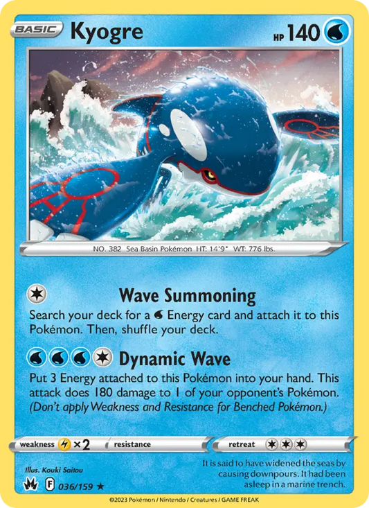 Kyogre 36 Crown Zenith Pokesingles