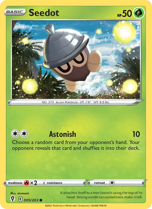 Seedot 5 Evolving Skies Pokesingles
