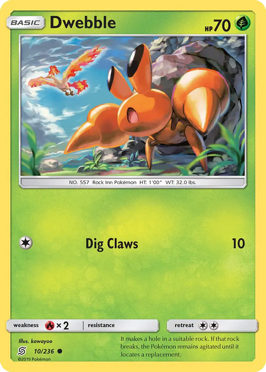 Dwebble 10 Unified Minds Pokesingles