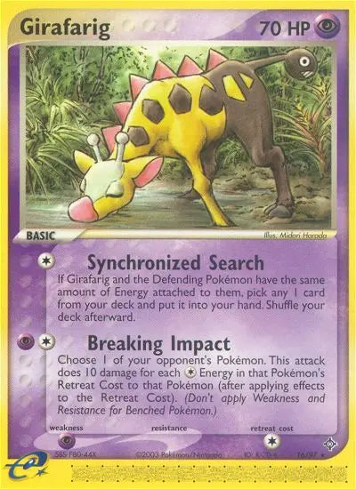 Girafarig 16 Dragon Pokesingles