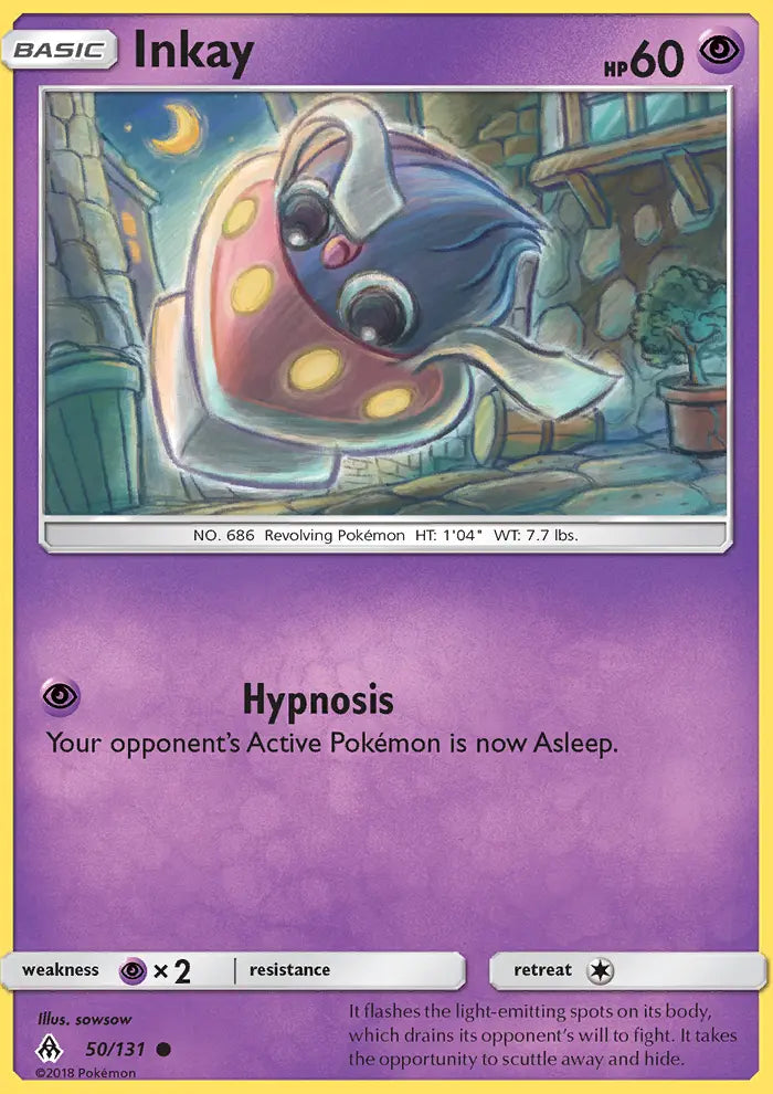 Inkay 50 Forbidden Light Pokesingles