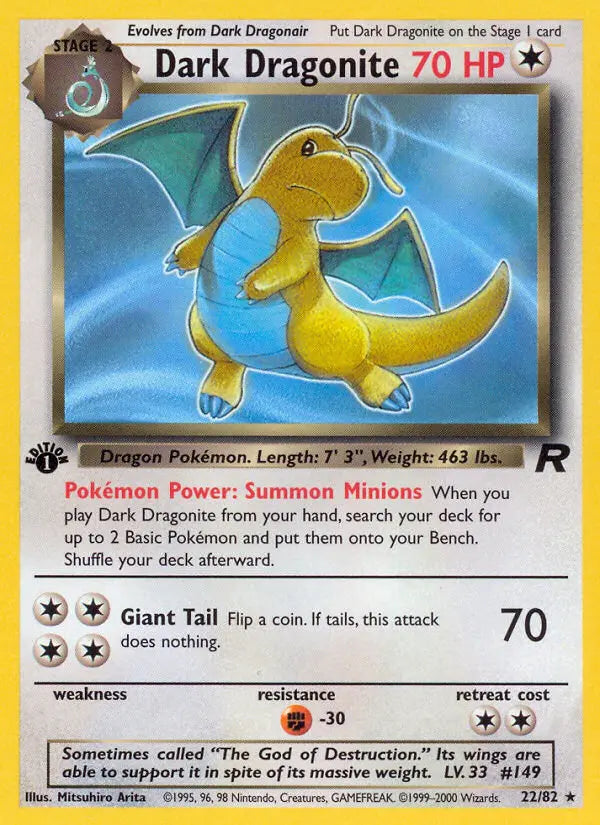 Dark Dragonite 22 Team Rocket Pokesingles