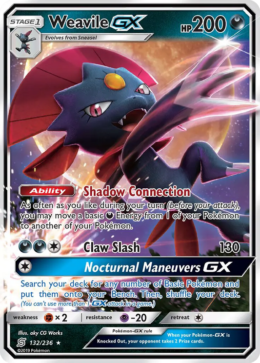 Weavile GX 132 Unified Minds Pokesingles