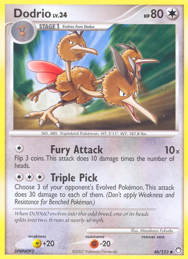 Dodrio 46 Mysterious Treasures Pokesingles