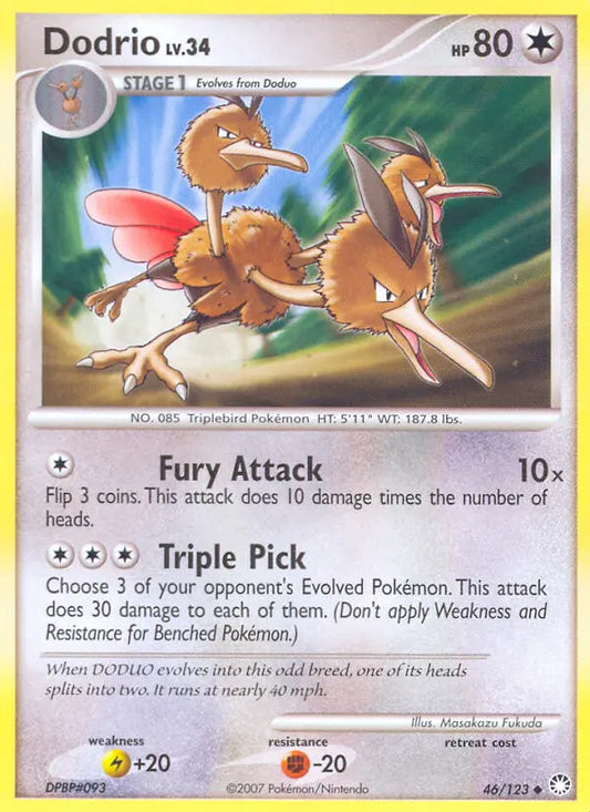 Dodrio 46 Mysterious Treasures Pokesingles