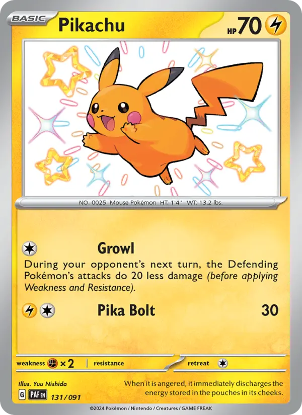 Pikachu 131 Paldean Fates Pokesingles