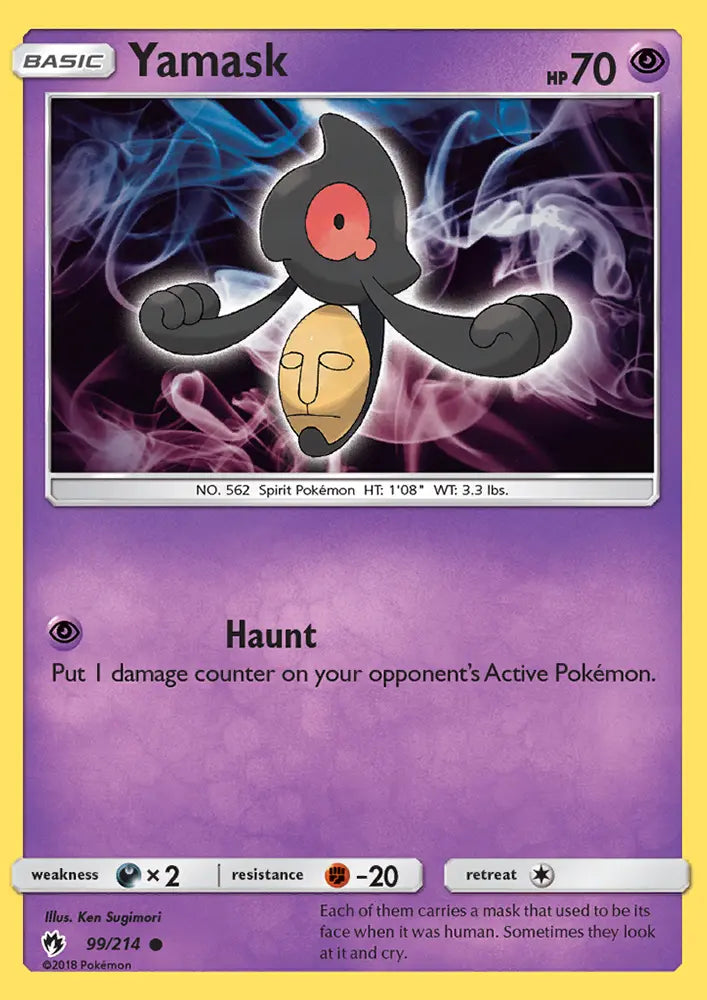Yamask 99 Lost Thunder Pokesingles
