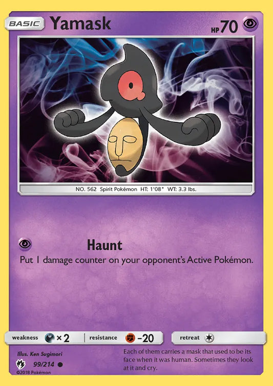 Yamask 99 Lost Thunder Pokesingles