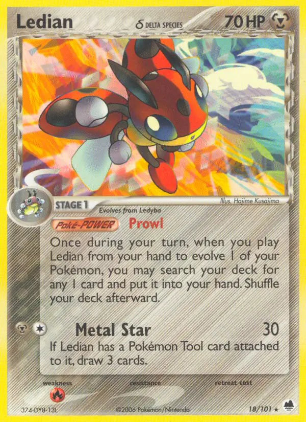 Ledian δ 18 Dragon Frontiers Pokesingles
