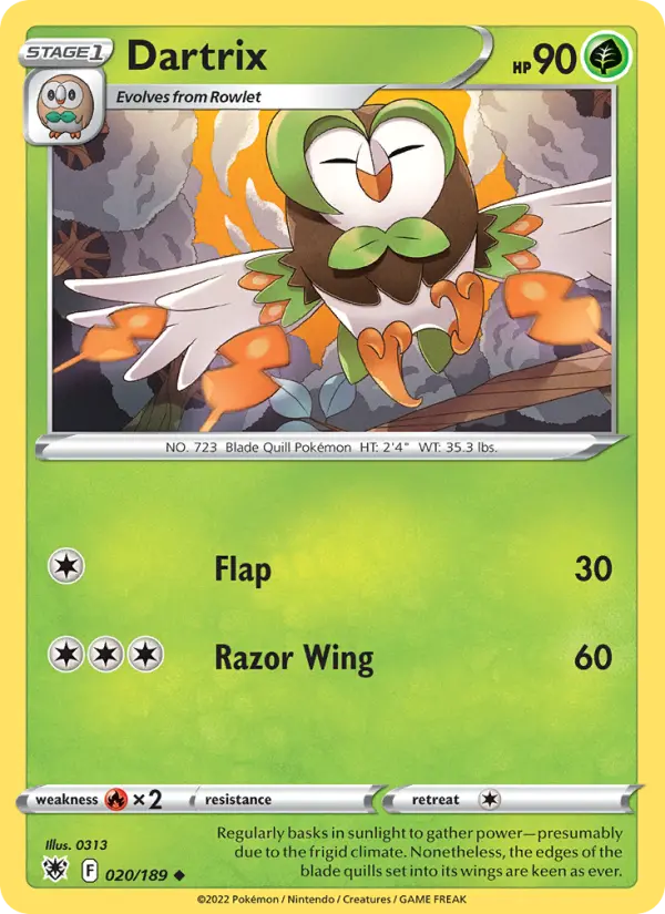 Dartrix 20 Astral Radiance Pokesingles