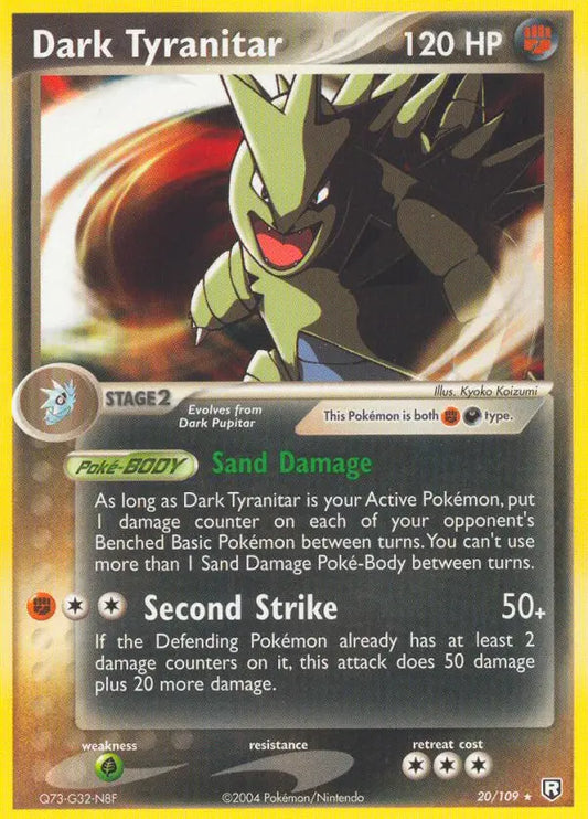 Dark Tyranitar 20 Team Rocket Returns Pokesingles
